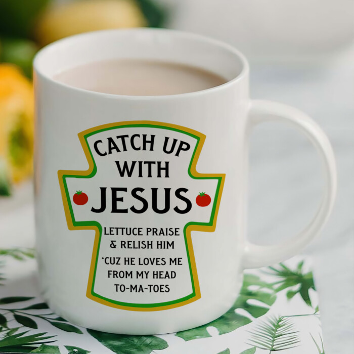 Catch up With Jesus Mug Catch Up With Jesus Mug, Funny Christian Cup, Jesus Gift Idea