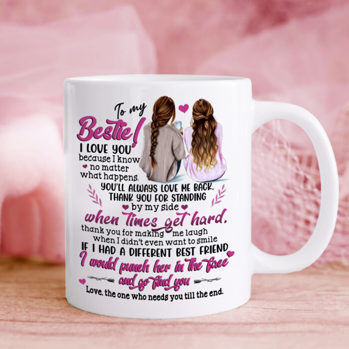 Bestie Mug, Best Friend Mug, Friendship Quote Mug, Birthday Gift, Gift For Her, Cute Besties Mug
