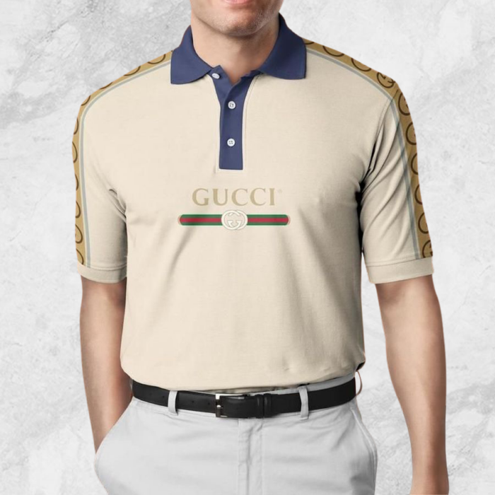 Limited Edition Gucci Gold Shoulder Polo Shirt CSPL-D0019