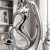 Store Lavish Creative Ceramics Ornaments,Modern Home Living Room Crafts Characters Furnishings, Living Room Decorations Silver Ornaments-Silver