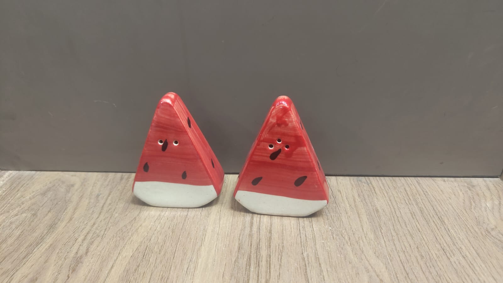 Store Lavish Hand-Painted Ceramic Watermelon Slice Salt & Pepper Shaker Set – Summer Picnic & Fruit Themed Kitchen Decor Accent - Image 5