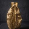 Store Lavish Modern Textured Gold Leaf Ceramic Vase – Sculptural Accent Piece